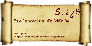 Stefanovits Ádám névjegykártya